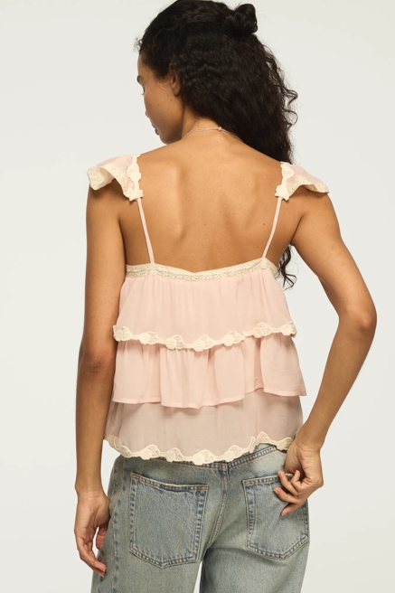 LACE TRIMMED FLUTTER TANK, image 3