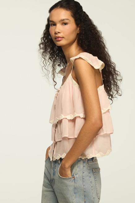 LACE TRIMMED FLUTTER TANK, image 4