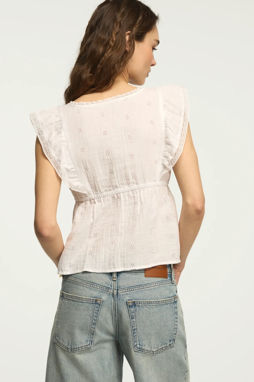 GAUZE BABYDOLL TOP, image 3