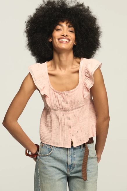 GAUZE BABYDOLL TOP, image 2