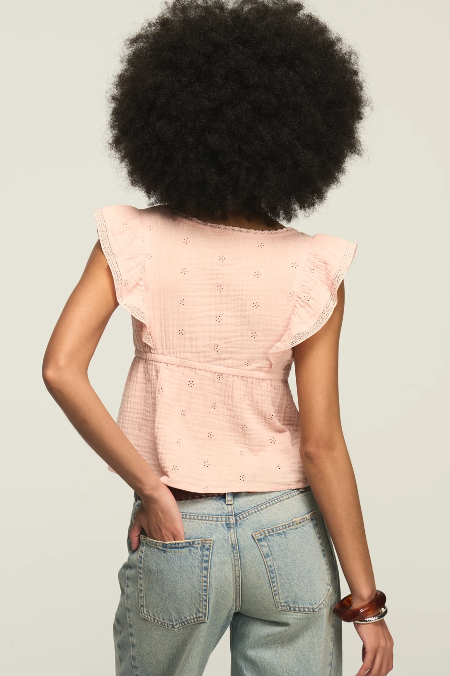 GAUZE BABYDOLL TOP, image 3