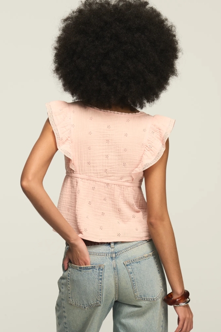 GAUZE BABYDOLL TOP, image 3