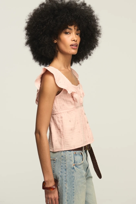 GAUZE BABYDOLL TOP, image 4