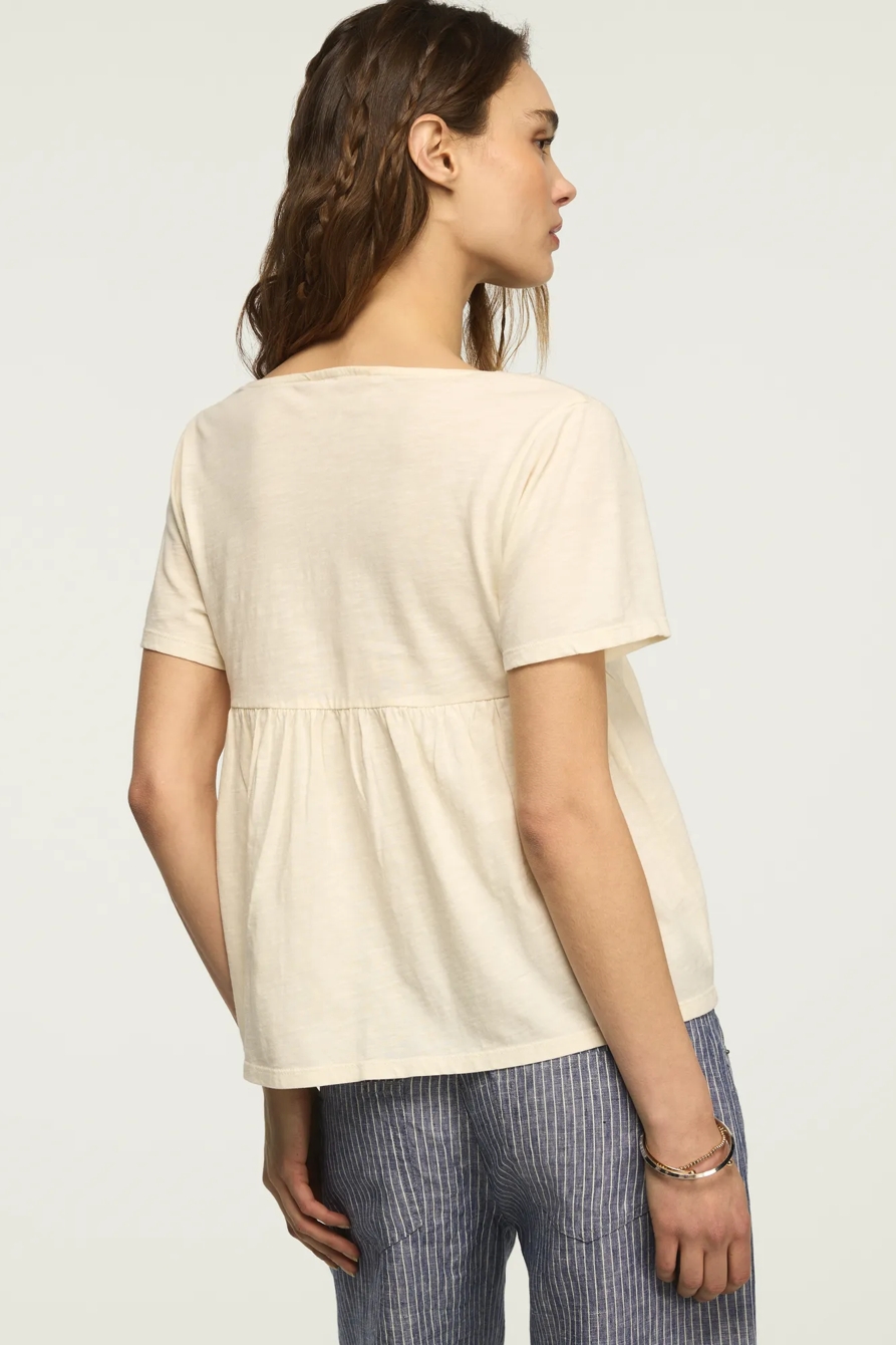 EMBROIDERED YOKE TASSLE TOP, image 3