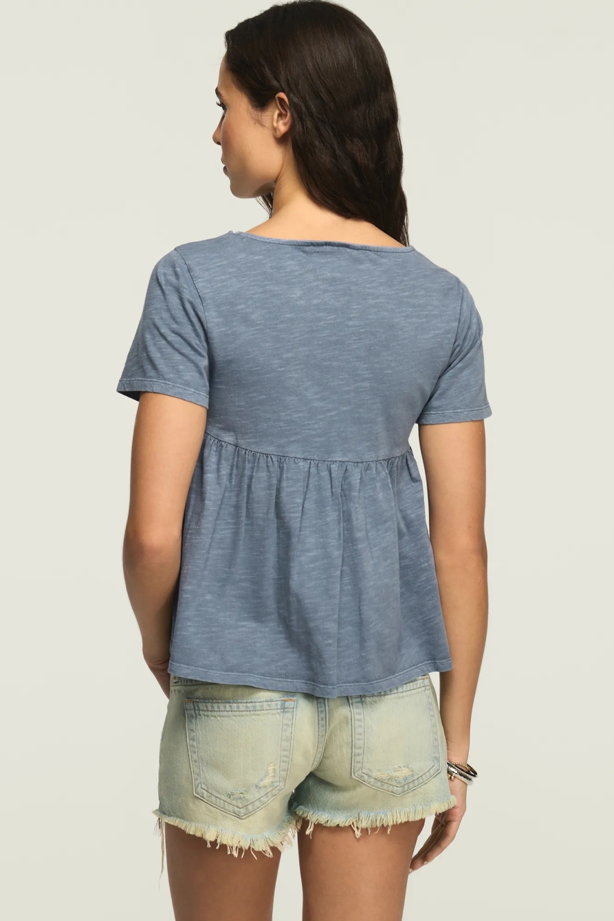 EMBROIDERED YOKE TASSLE TOP, image 3