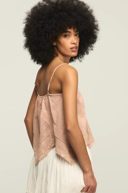 CROCHET TRIM HANDKERCHIEF TANK, image 1