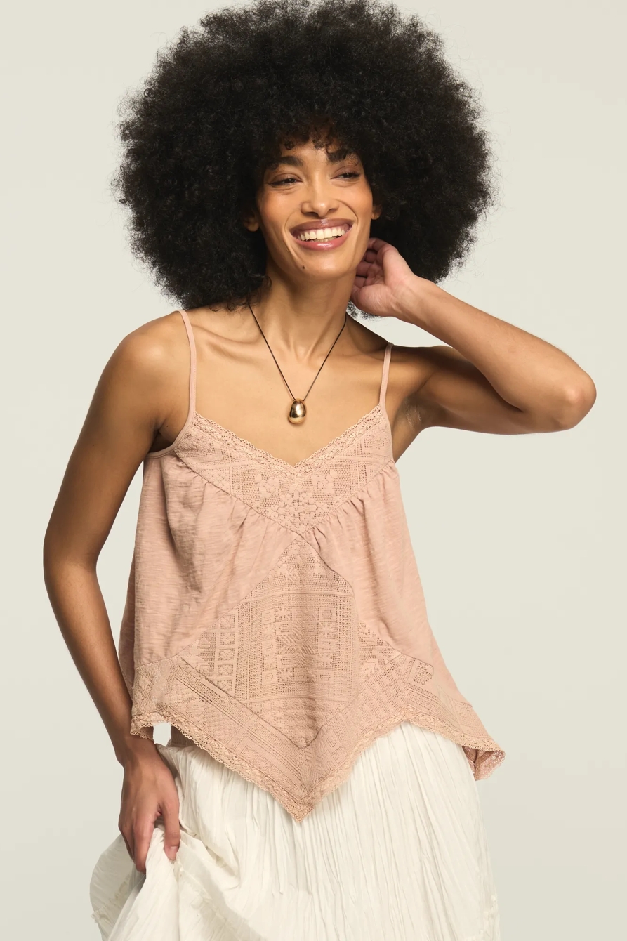 CROCHET TRIM HANDKERCHIEF TANK, image 4