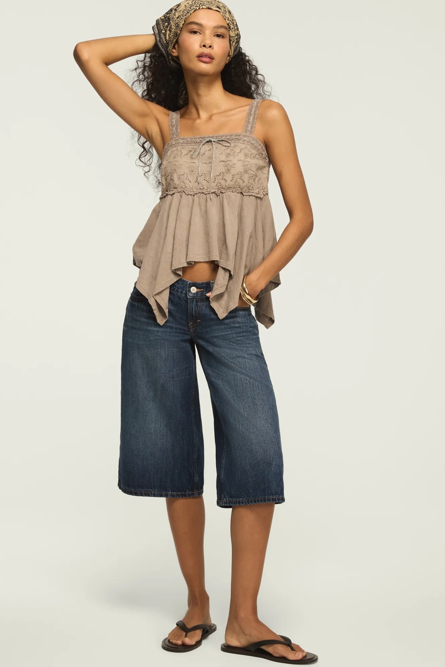 EYELET YOKE HANDKERCHIEF TANK, image 5