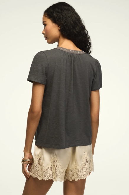 EMBROIDERED PEASANT TEE, image 3