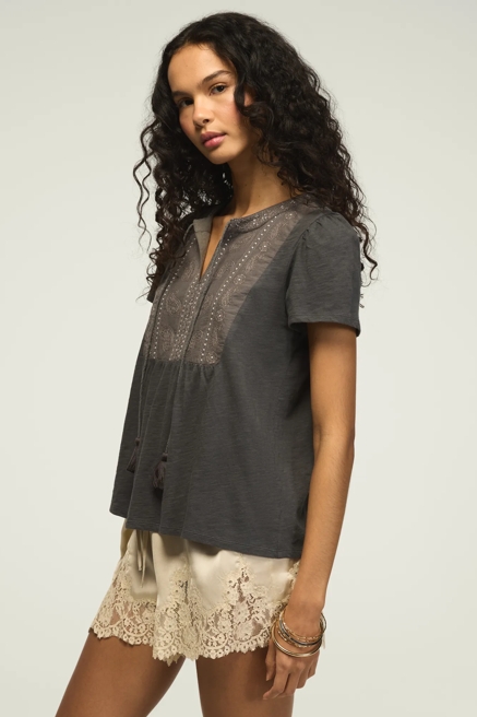 EMBROIDERED PEASANT TEE, image 4