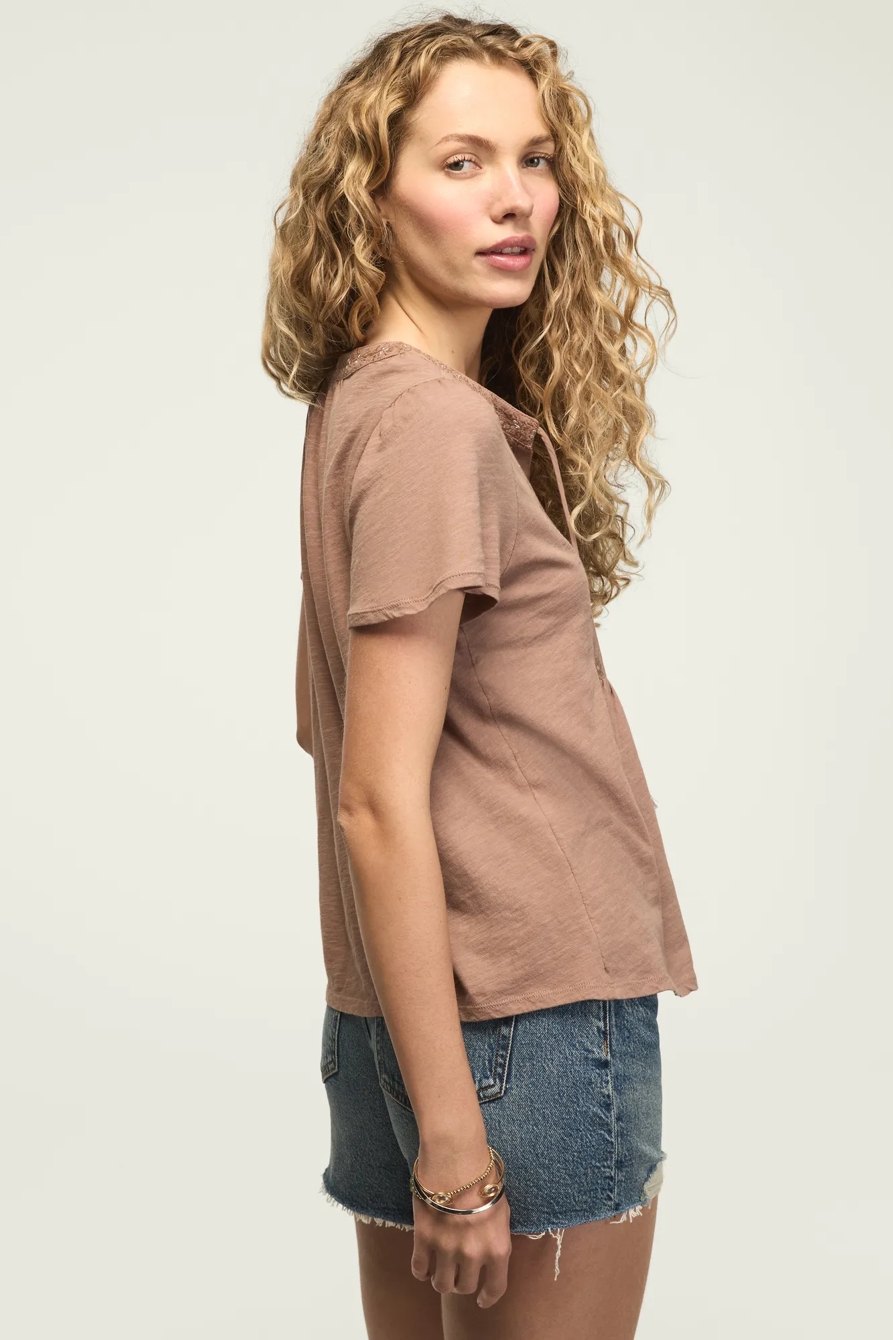EMBROIDERED PEASANT TEE, image 4
