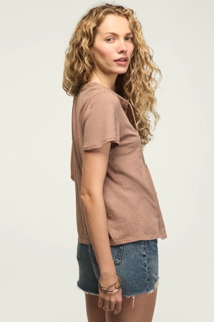 EMBROIDERED PEASANT TEE, image 4
