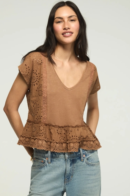 EYELET FASHION SWING TEE, image 1