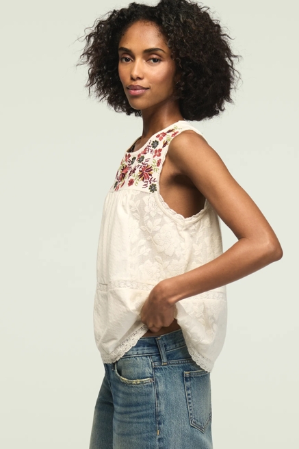 EMBROIDERED YOKE TANK, image 4