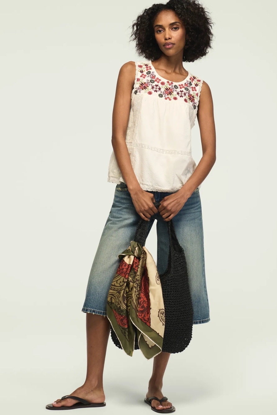 EMBROIDERED YOKE TANK, image 5