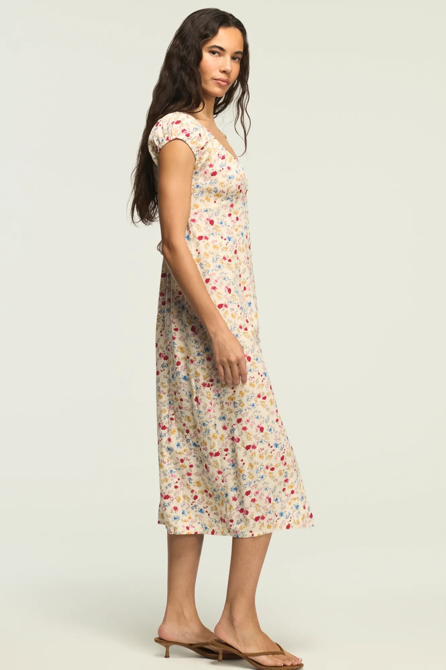 EMPIRE SHORT SLEEVE SIMONE MIDI DRESS, image 4