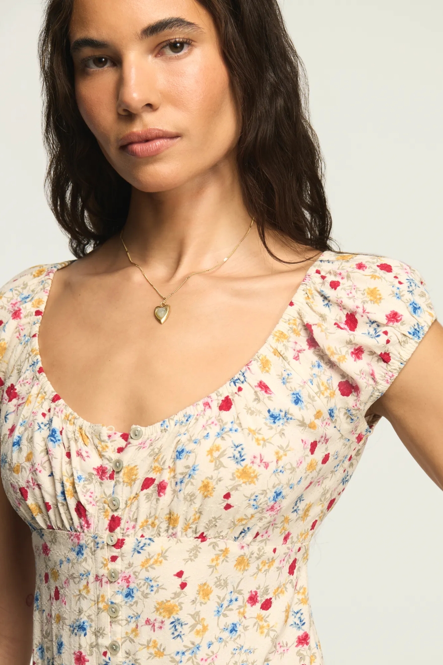 EMPIRE SHORT SLEEVE SIMONE MIDI DRESS, image 5