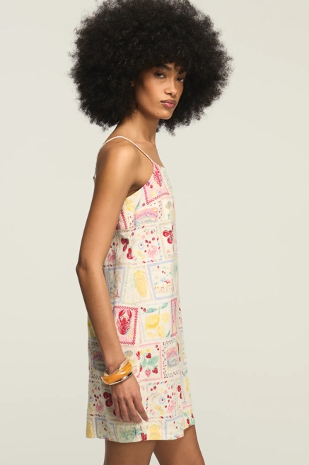 CONVERSATIONAL PRINT MINI SLIP MINI DRESS, image 4