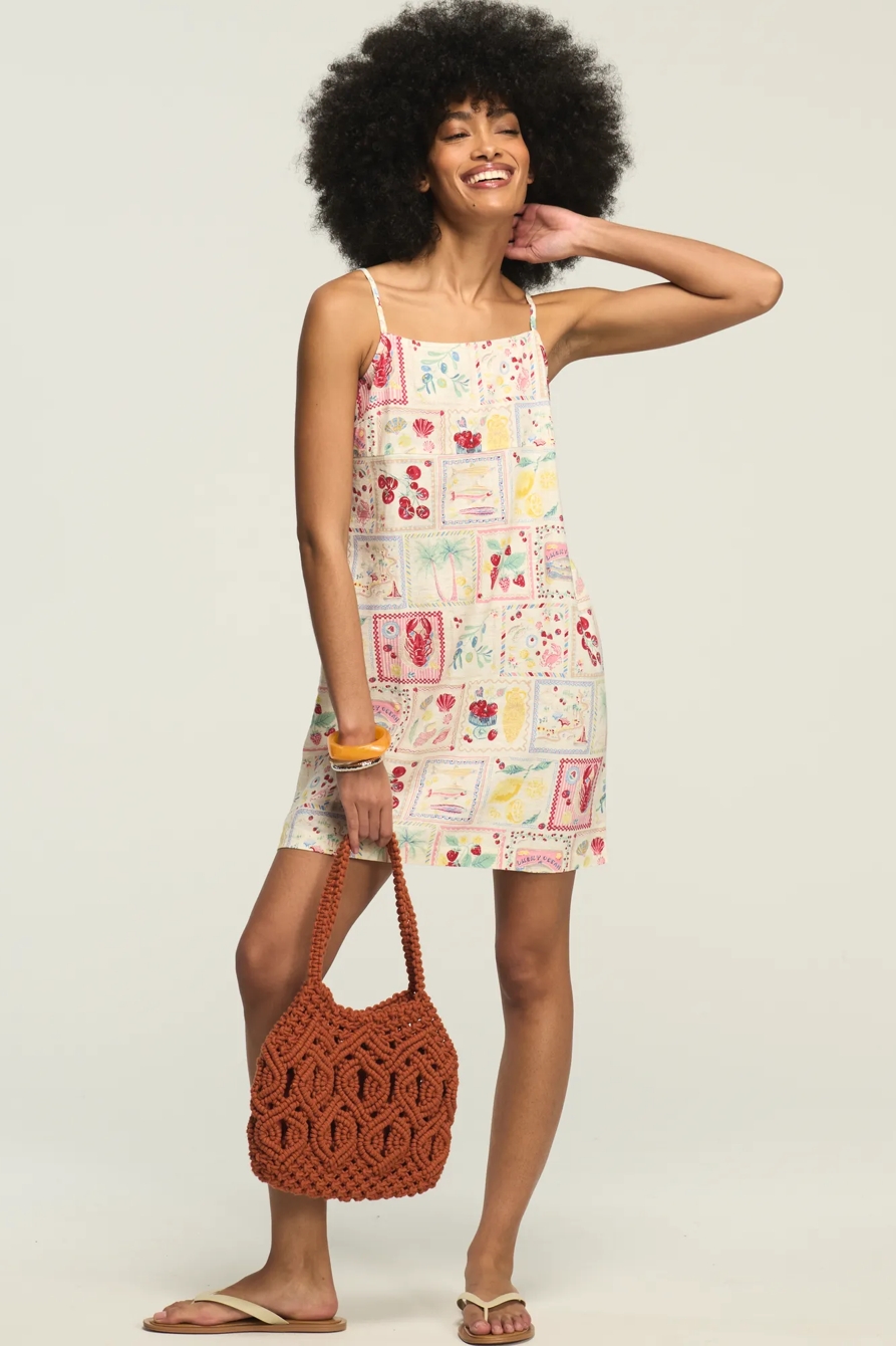 CONVERSATIONAL PRINT MINI SLIP MINI DRESS, image 6