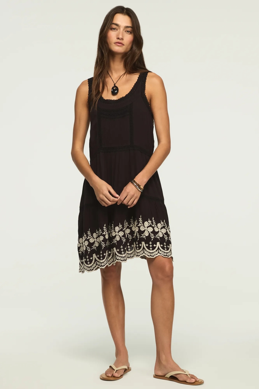 EASY LACE TRIM EMBROIDERED MINI DRESS, image 5