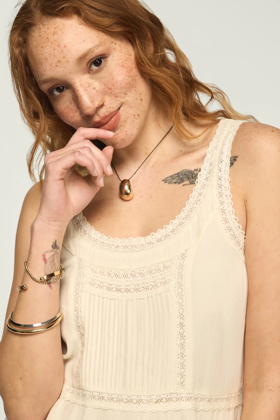 EASY LACE TRIM EMBROIDERED MINI DRESS, image 5