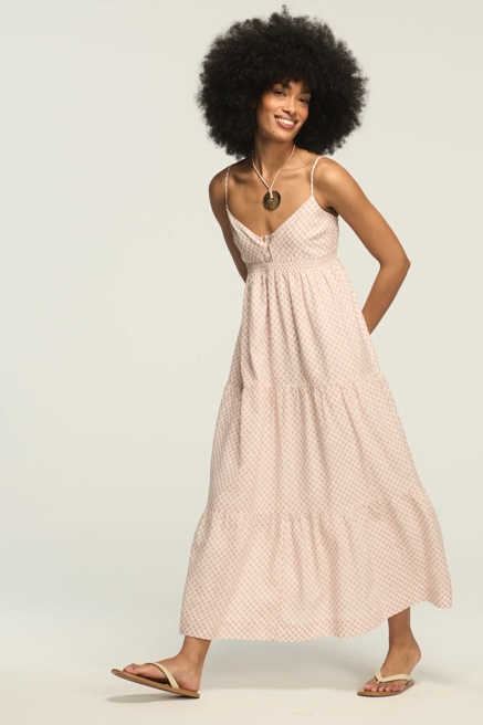 PRINTED RUCHED WAIST MAXI, image 1