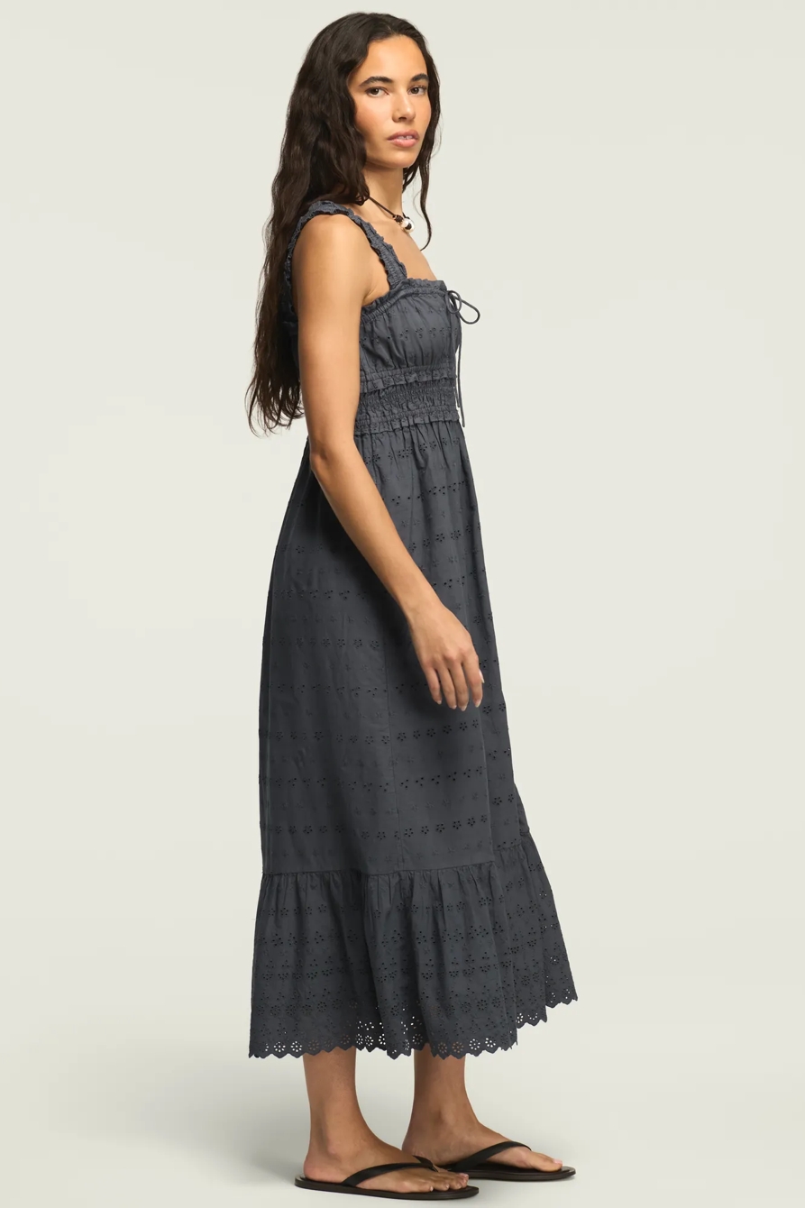 SCHIFFLEY SMOCKED WAIST MIDI DRESS, image 4