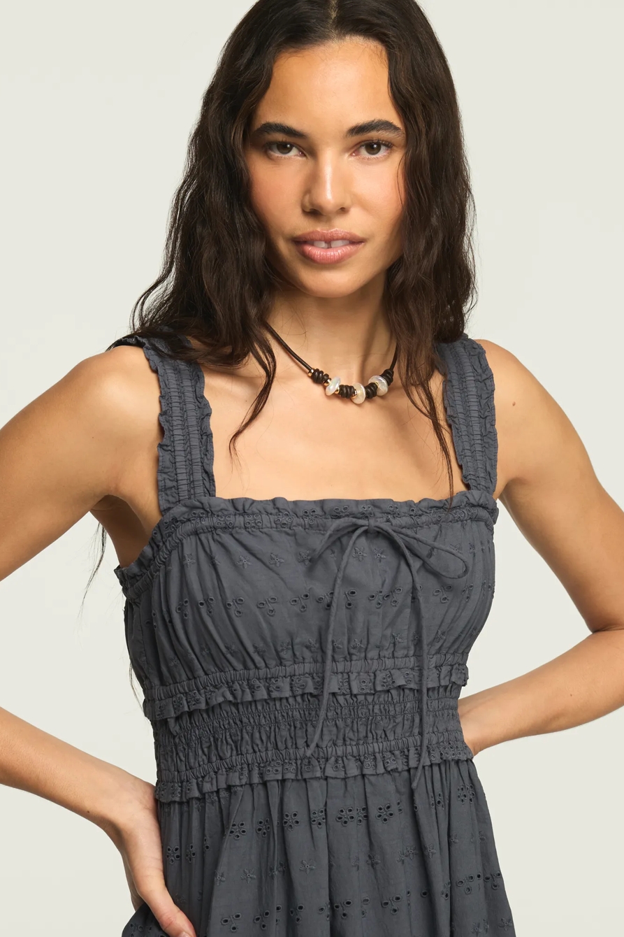 SCHIFFLEY SMOCKED WAIST MIDI DRESS, image 5