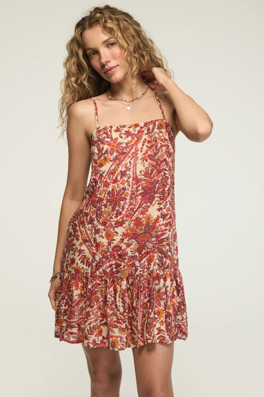 PRINTED DROP WAIST MINI DAY DRESS, image 5