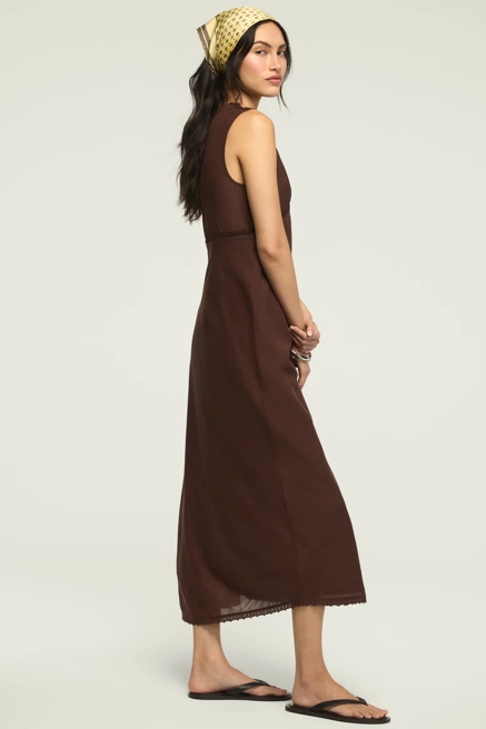 V NECK OTT SLIP DRESS, image 4