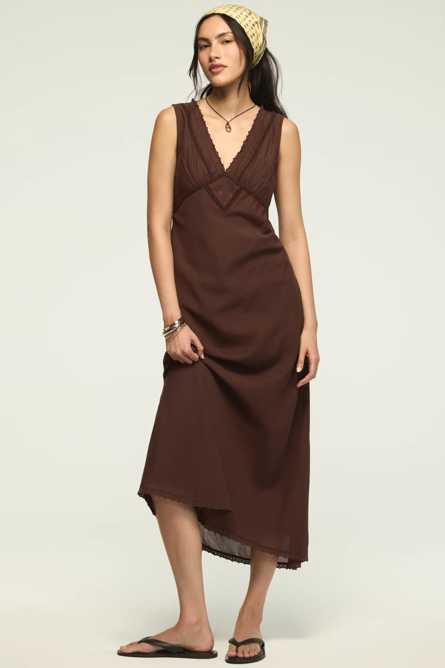 V NECK OTT SLIP DRESS, image 5