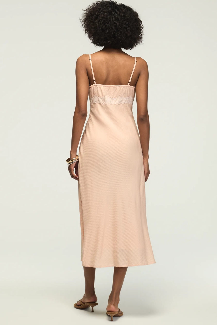 LACE TRIM MIDI DRESS, image 3