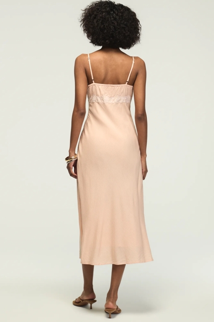 LACE TRIM MIDI DRESS, image 3