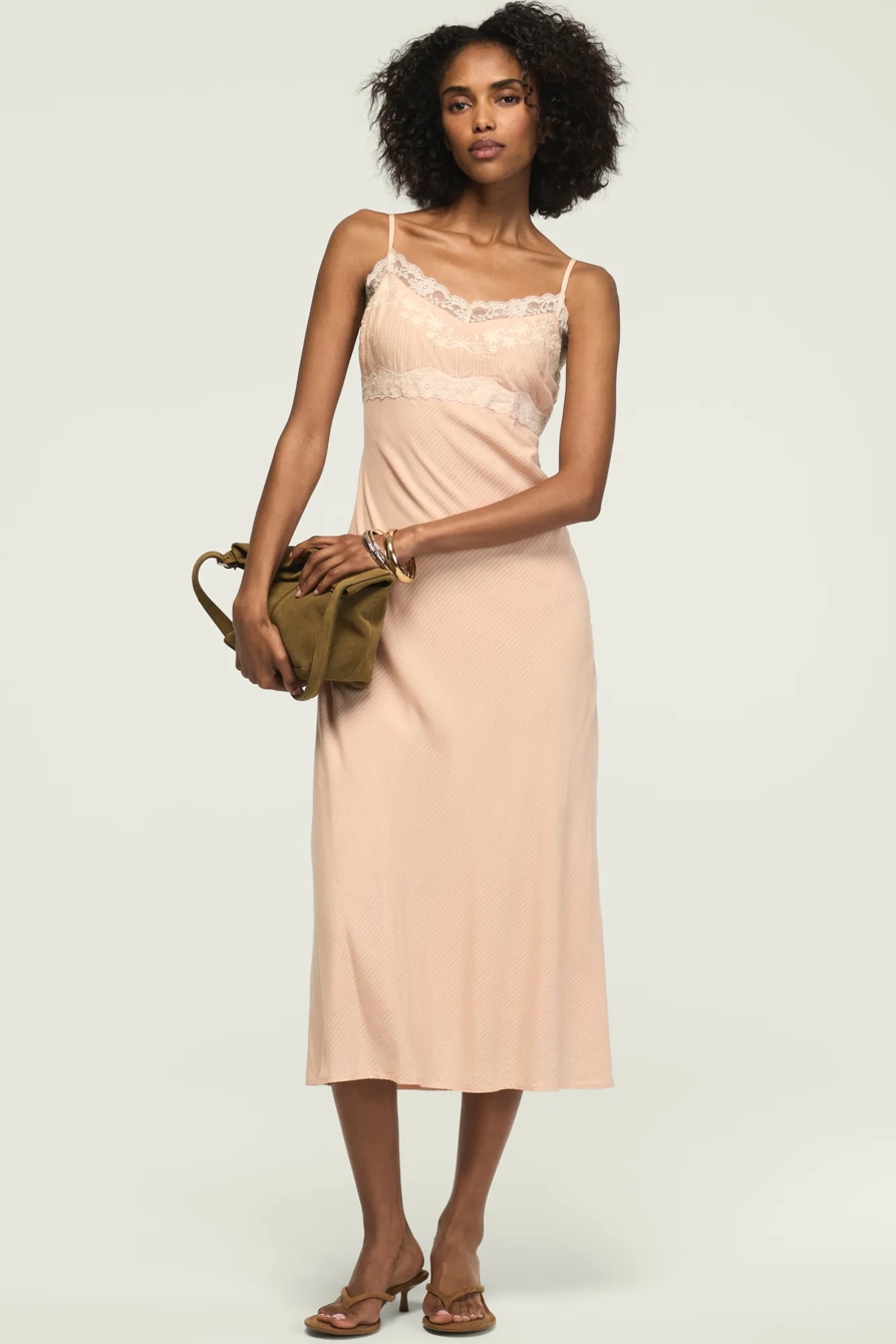 LACE TRIM MIDI DRESS, image 5