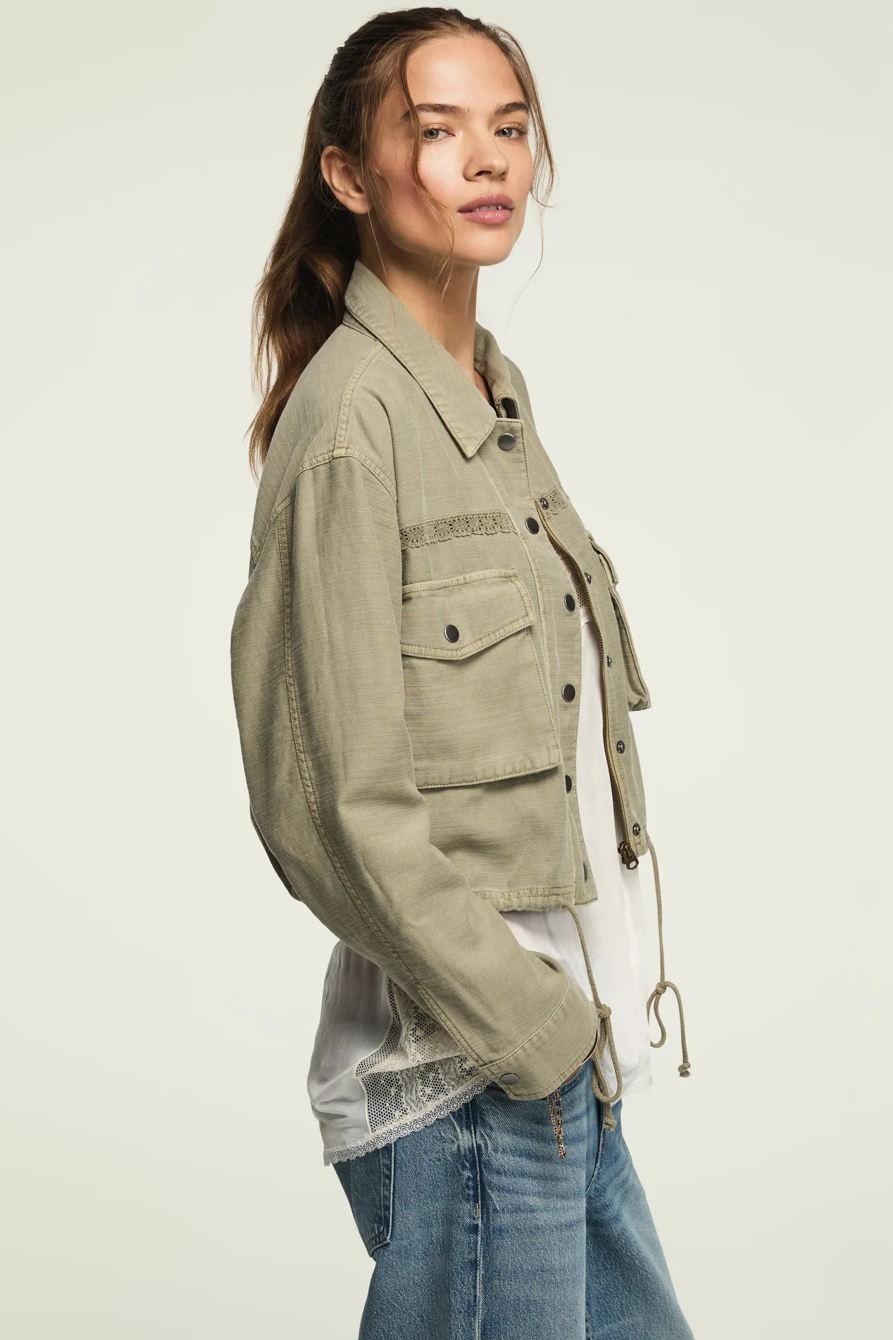 CINCHED WAIST CROPPED JACKET, image 5