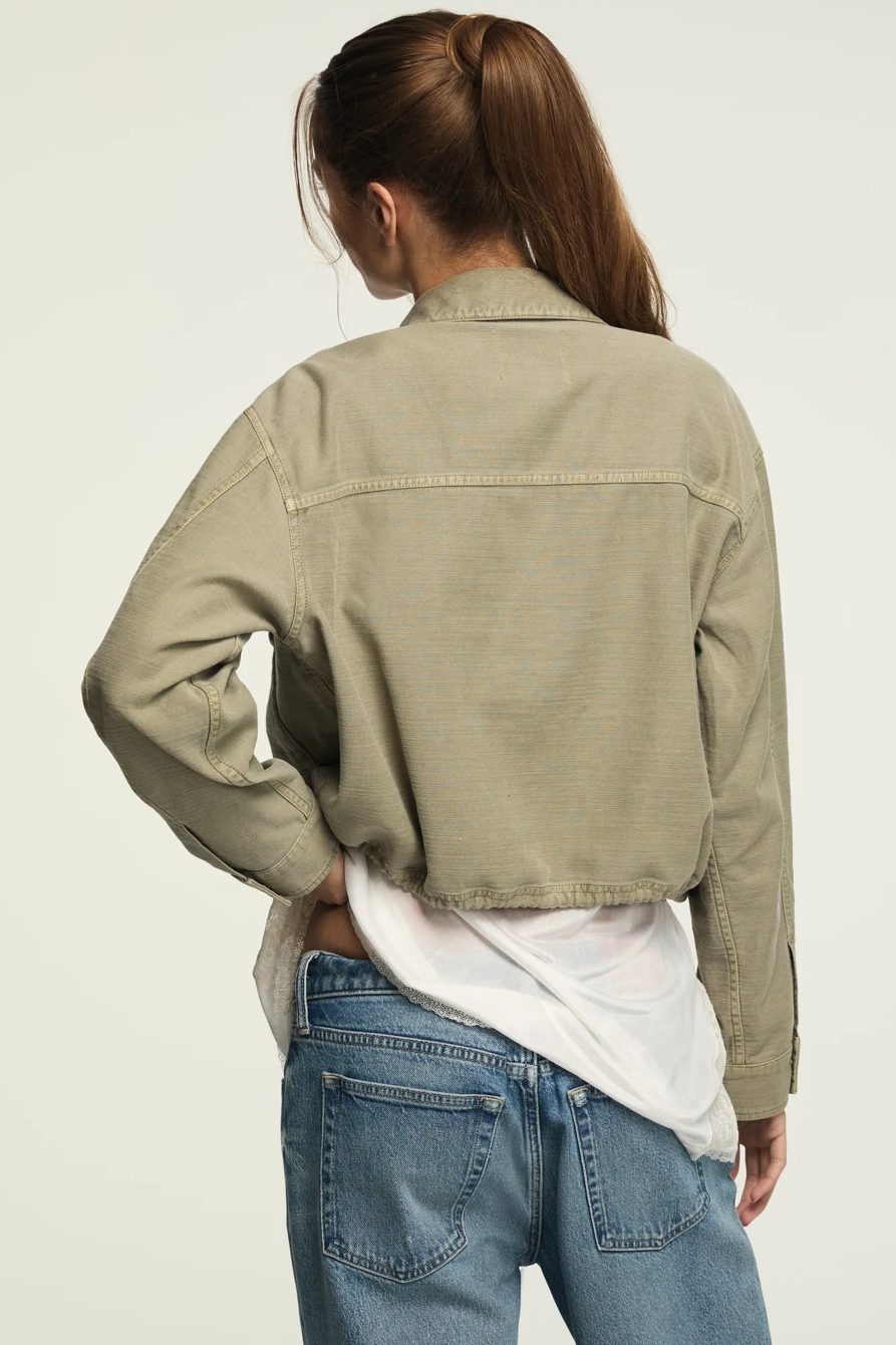 CINCHED WAIST CROPPED JACKET, image 6