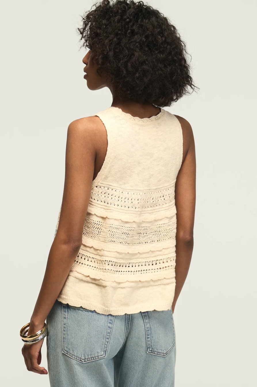 TIERED RUFFLE SWEATER TANK, image 3