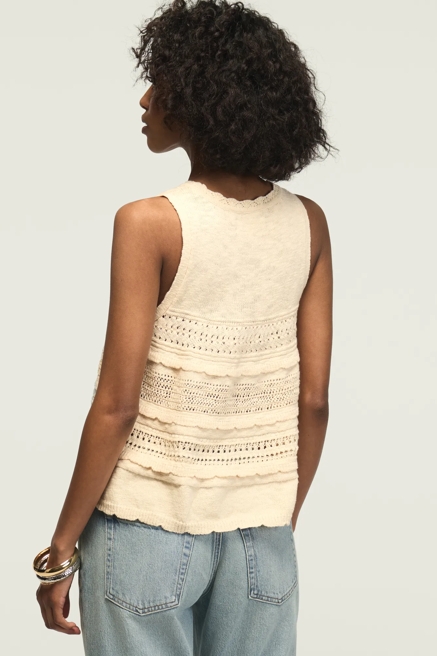 TIERED RUFFLE SWEATER TANK, image 3