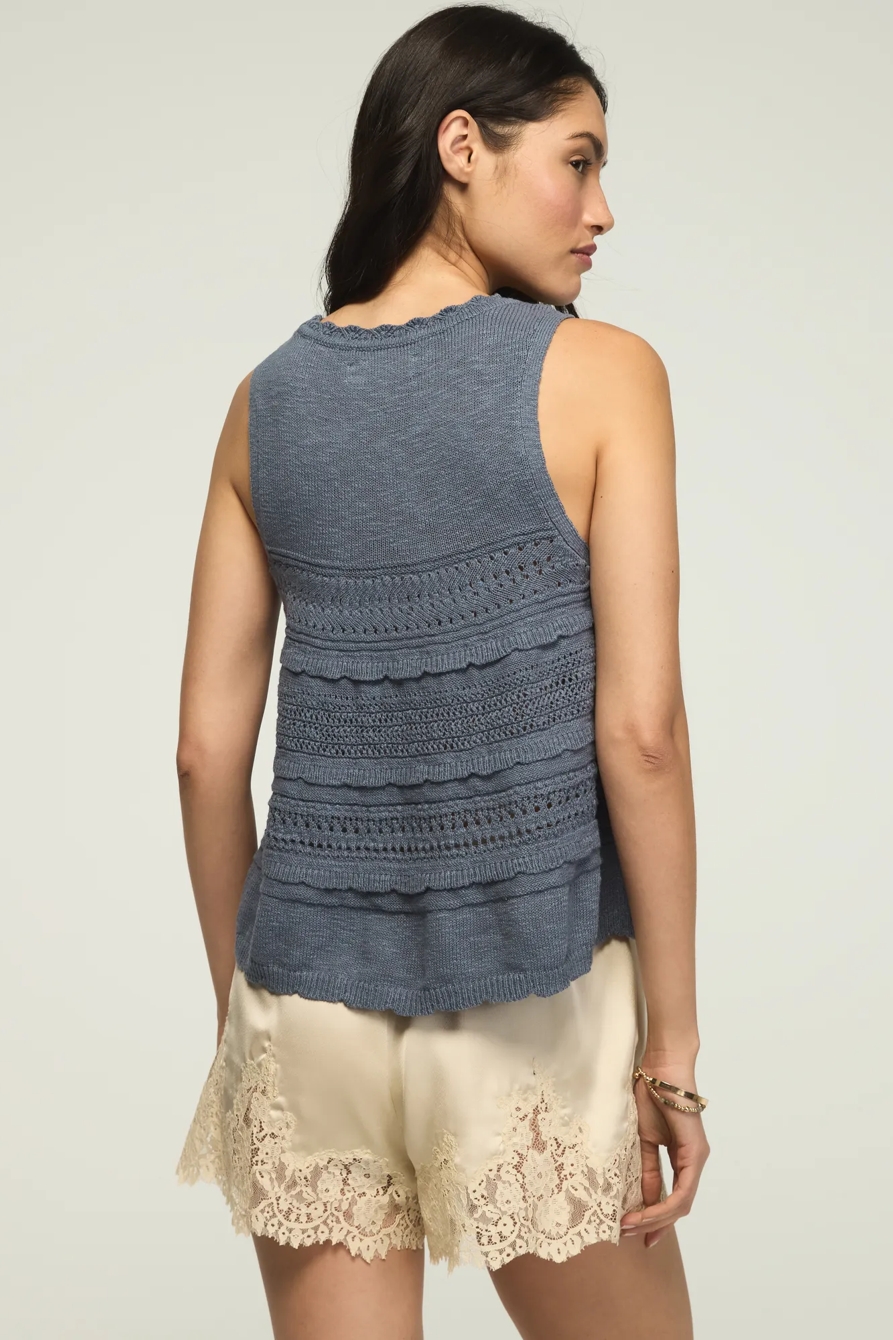 TIERED RUFFLE SWEATER TANK, image 3