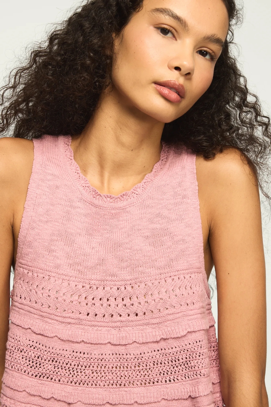 TIERED RUFFLE SWEATER TANK, image 2