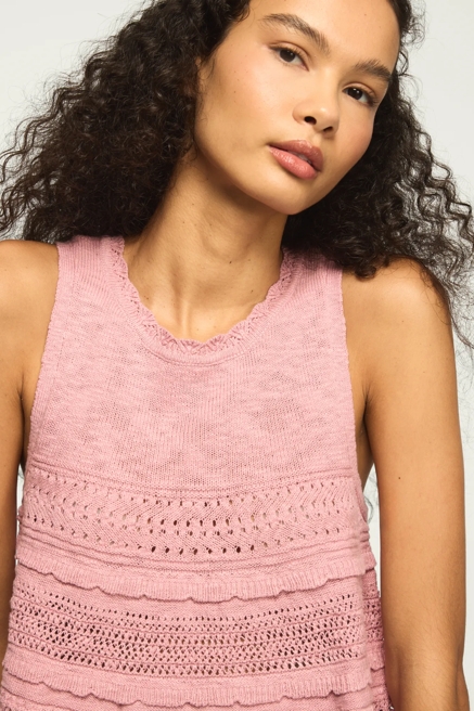 TIERED RUFFLE SWEATER TANK, image 2