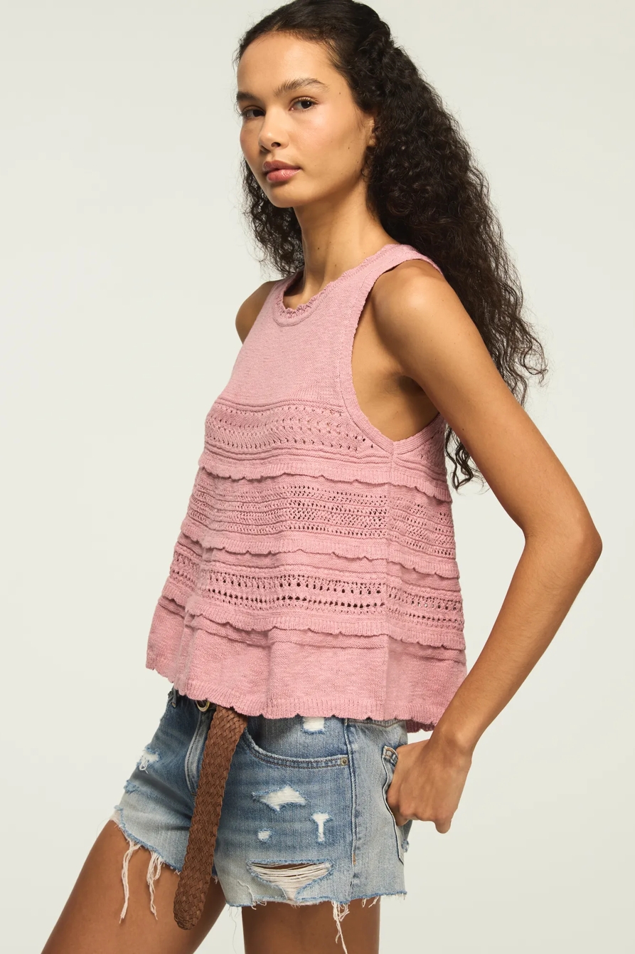 TIERED RUFFLE SWEATER TANK, image 4