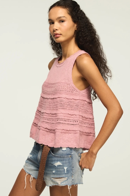 TIERED RUFFLE SWEATER TANK, image 4