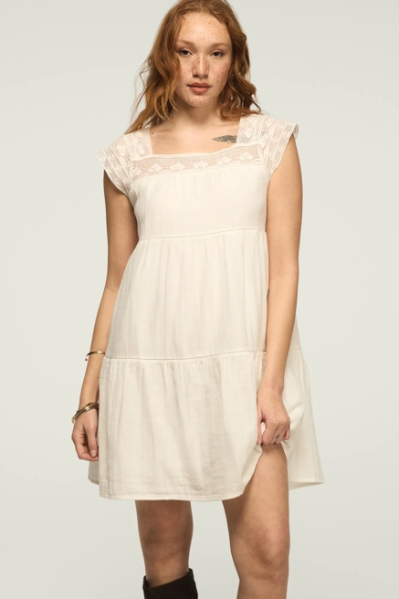 TIERED LACE SLEEVE MINI DRESS, image 2