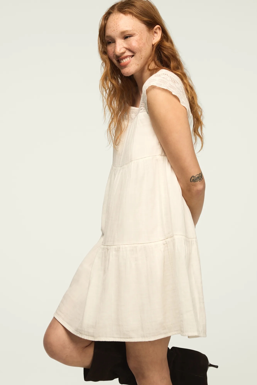 TIERED LACE SLEEVE MINI DRESS, image 4