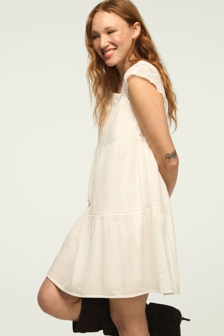TIERED LACE SLEEVE MINI DRESS, image 4