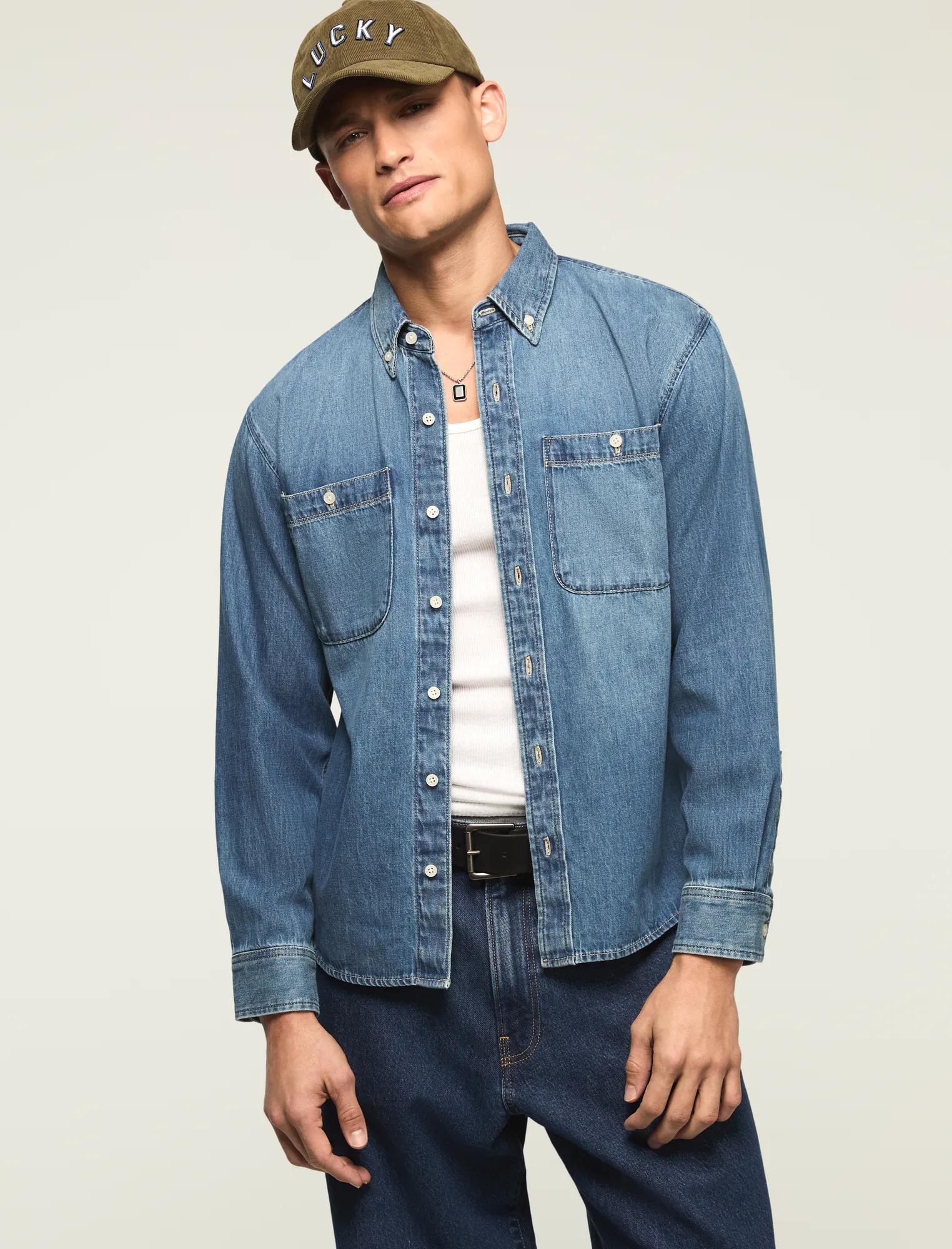 denim utility shirt