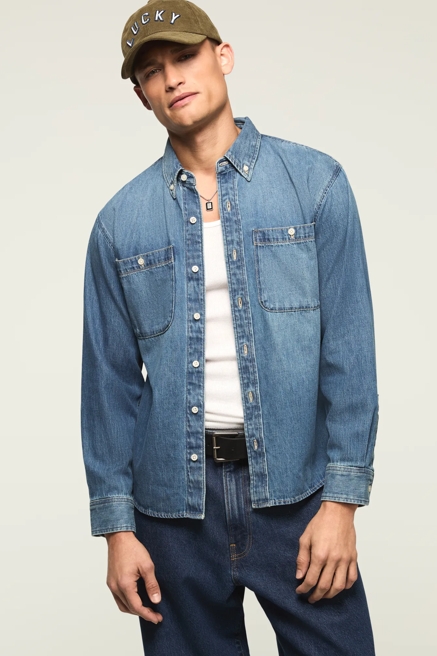 DENIM UTILITY SHIRT, image 1