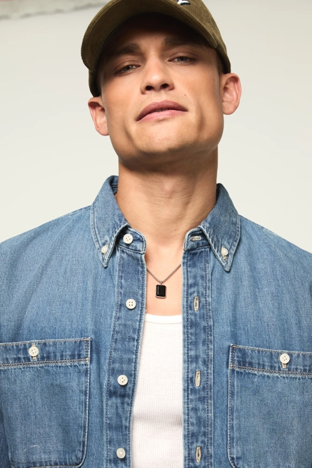 DENIM UTILITY SHIRT, image 2