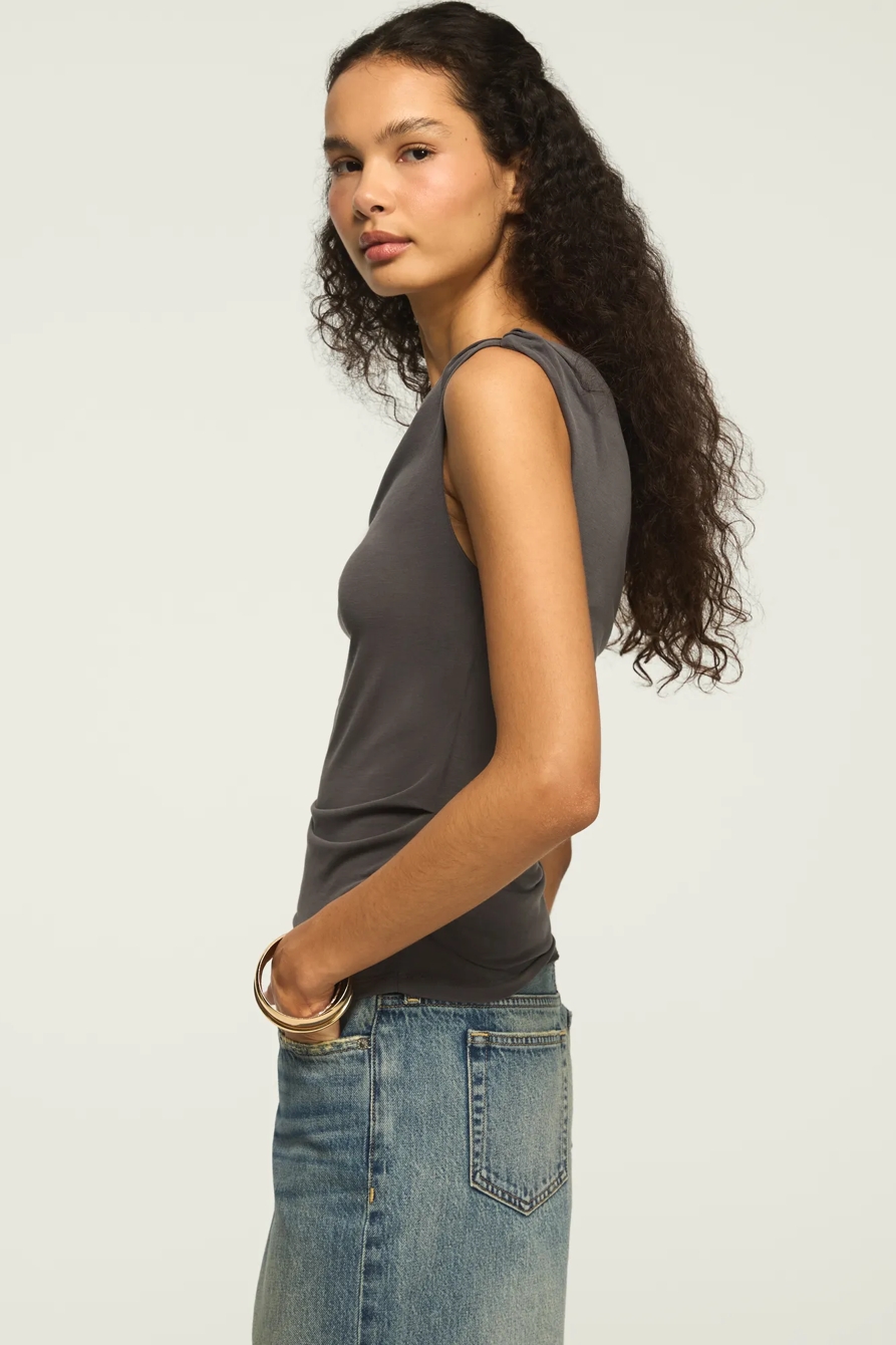 SANDWASH BOATNECK DRAPE TOP, image 4